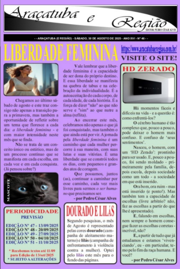 ARAÇATUBA E REGIÃO Nº 46 - 30/08 