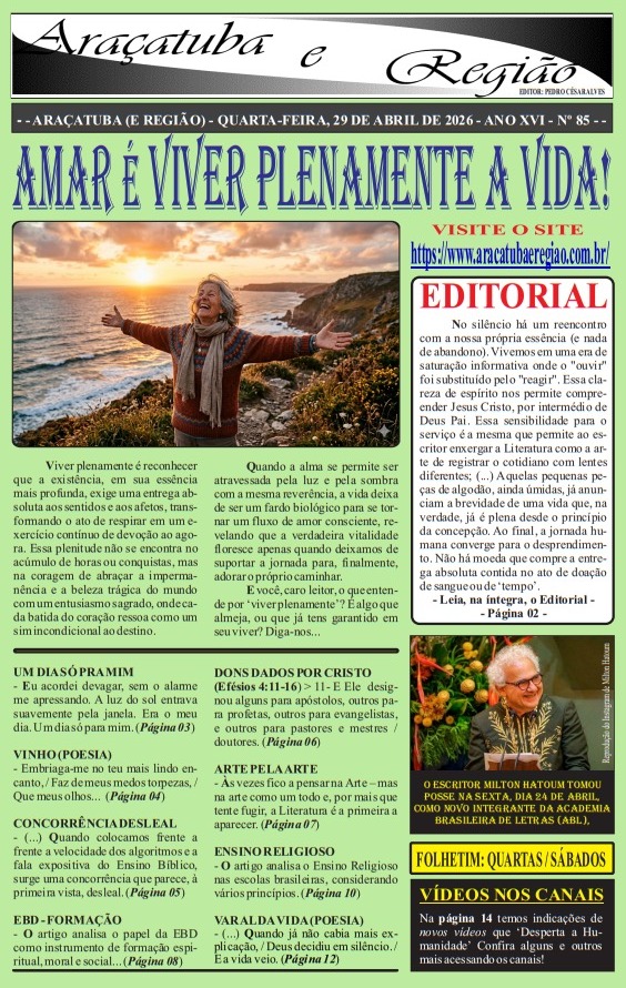 FOLHETIM (PDF) Nº 85 - 29/04/26