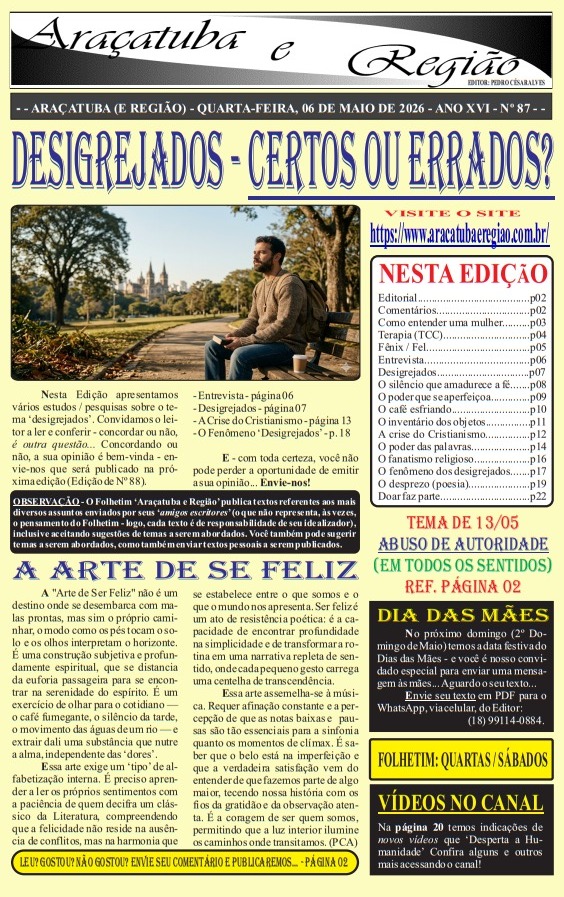 FOLHETIM (PDF) Nº 87 - 06/05/26